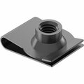 Bsc Preferred No-Slip Clip-On Barrel Nut Black-Phosphate Steel M6 x 1 mm 12 mm Hole Center to Edge, 25PK 95210A150
